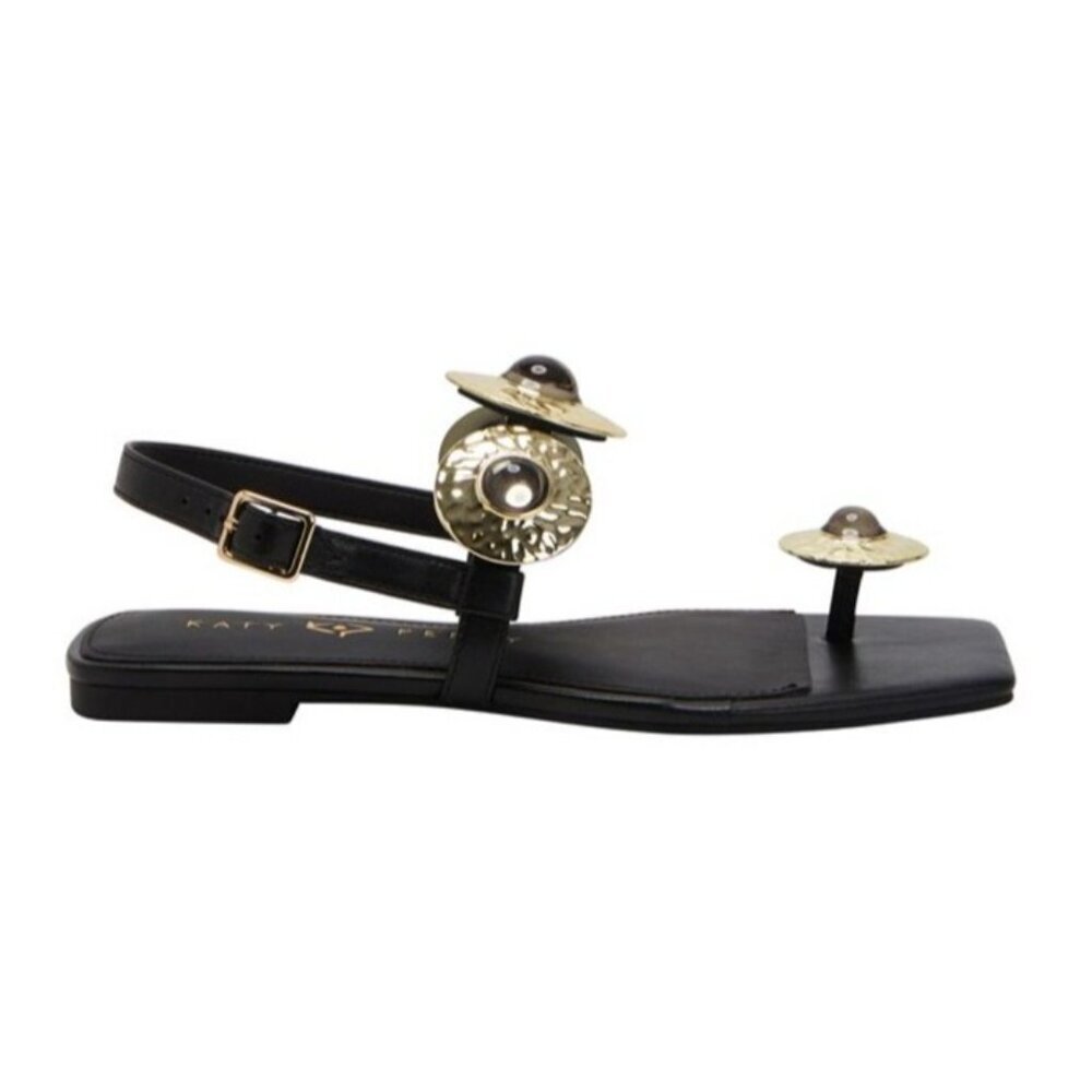 Katy Perry Women's The Camie Stone Sandal Strappy Stones Black Size 5M NIB - Picture 3 of 10